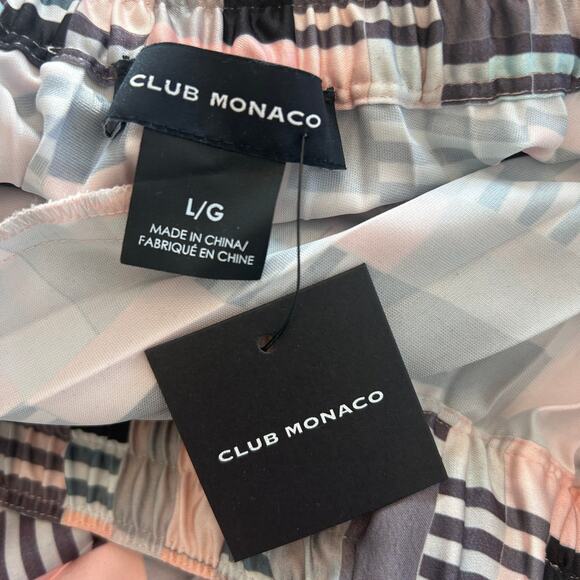 Club Monaco NWT Pleated Midi Skirt Jupe Peach, Blue, Black Womens Size Large NEW - Picture 7 of 7